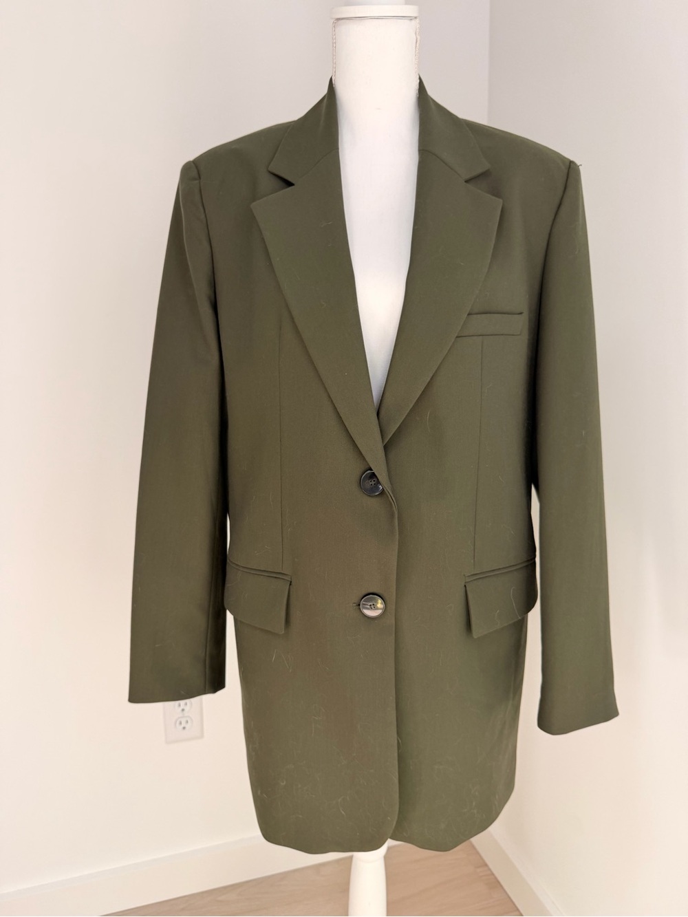 Zara Olive Green Women's Blazer Jacket Size M